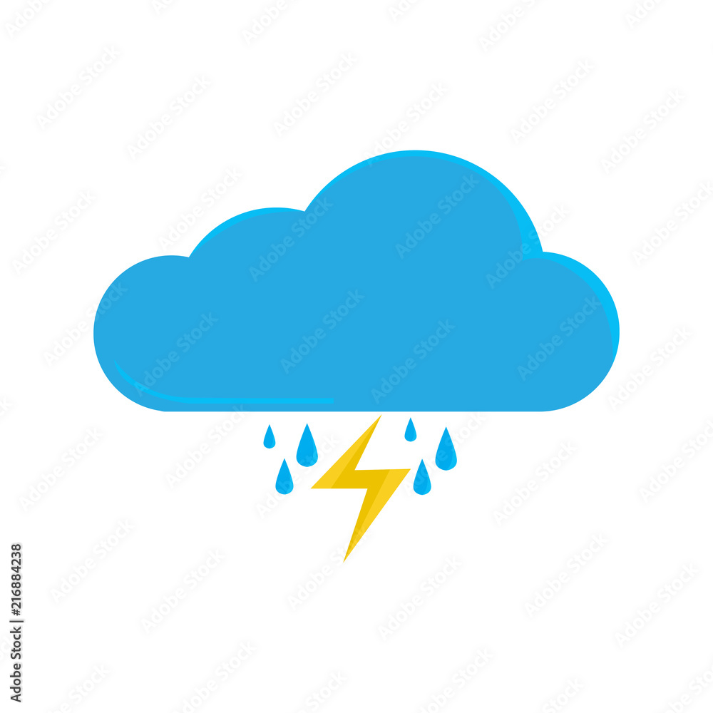 Isolated thunderstorm weather icon Isolated thunderstorm weather icon