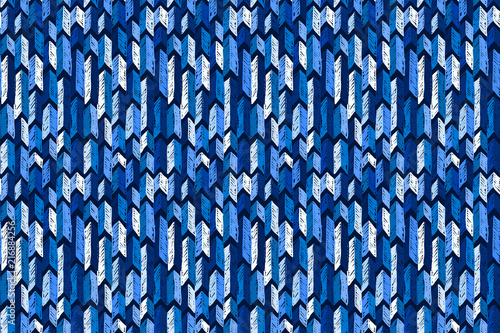 Fabric pattern. Tribal ornament. Ethnic style. Embroidery effect illustration. Mexican fabric. Brazilian textile. Vector pattern for fashion design, interior or printed products.