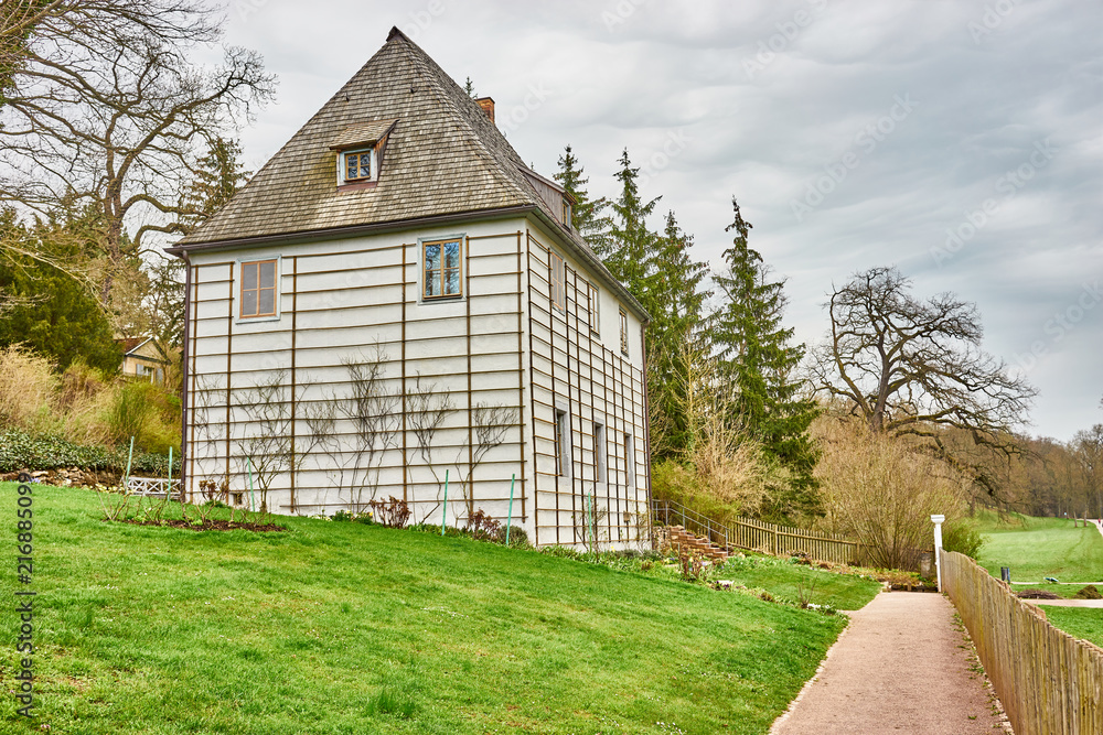 Johann Wolfgang von Goethe's gardenhouse in public park at the river Johann Wolfgang von Goethe's gardenhouse in public park at the river