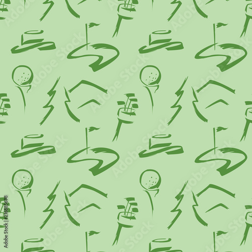 seamless golf pattern