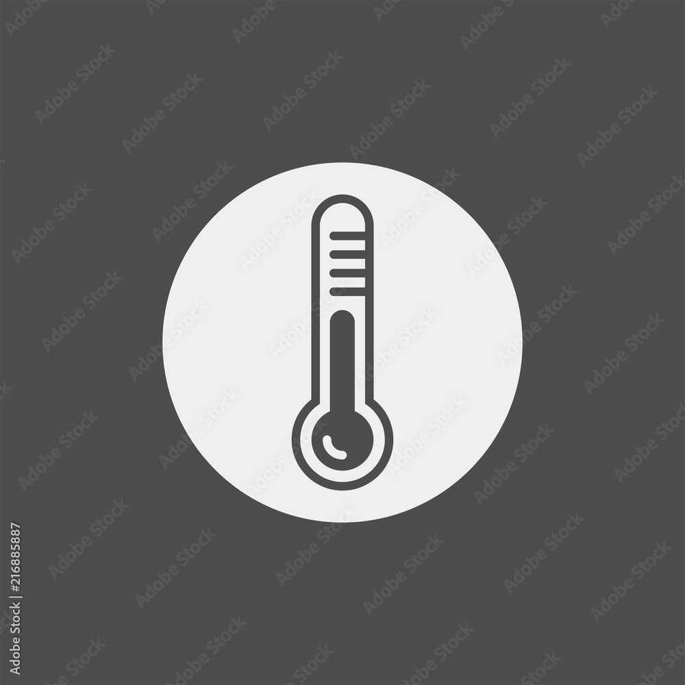 Thermometer flat vector icon. Temperature flat vector icon Thermometer flat vector icon. Temperature flat vector icon