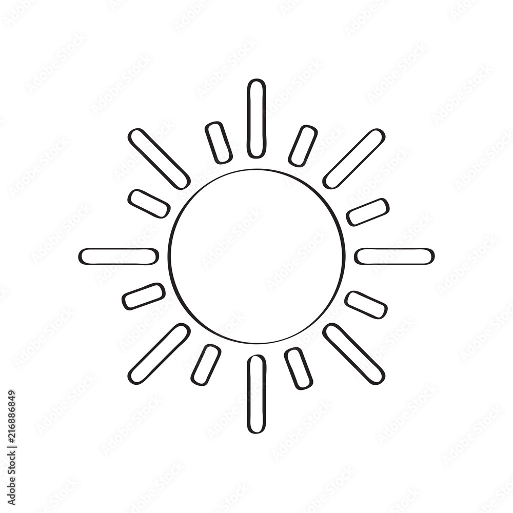 Isolated sun weather icon