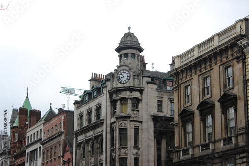 Photography old houses in dublin city center, ireland
