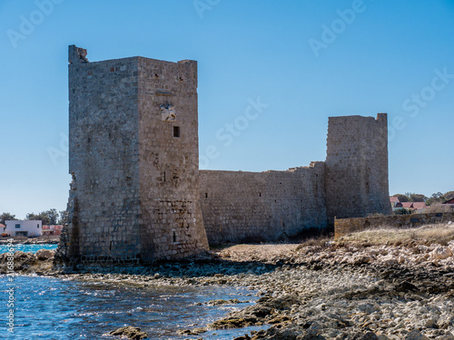 Fortress Kastela on the coast of island Vir on the Adriatic sea, Zadar county, Croatia