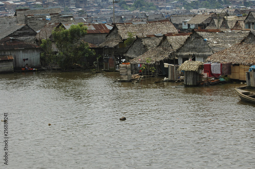 The slums of Belen village in Iquitos. photo