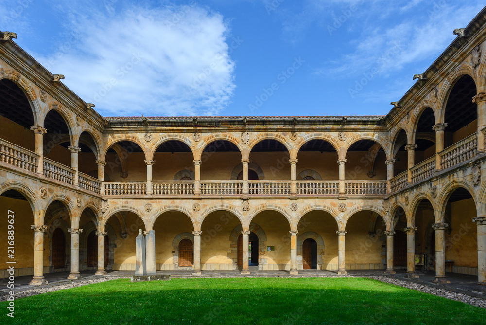 Courtyard of the university of the Holy Spirit (Sancti Spiritus), Onati in Guipuzcoa, Spain