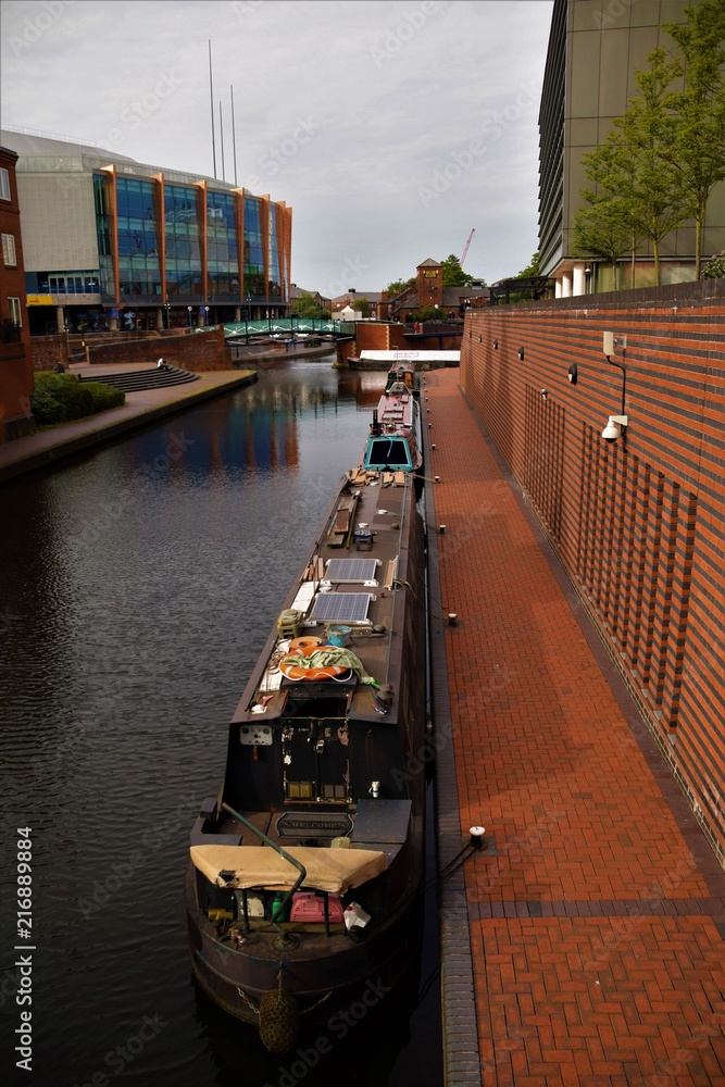 Naklejka premium Birmingham canal network view