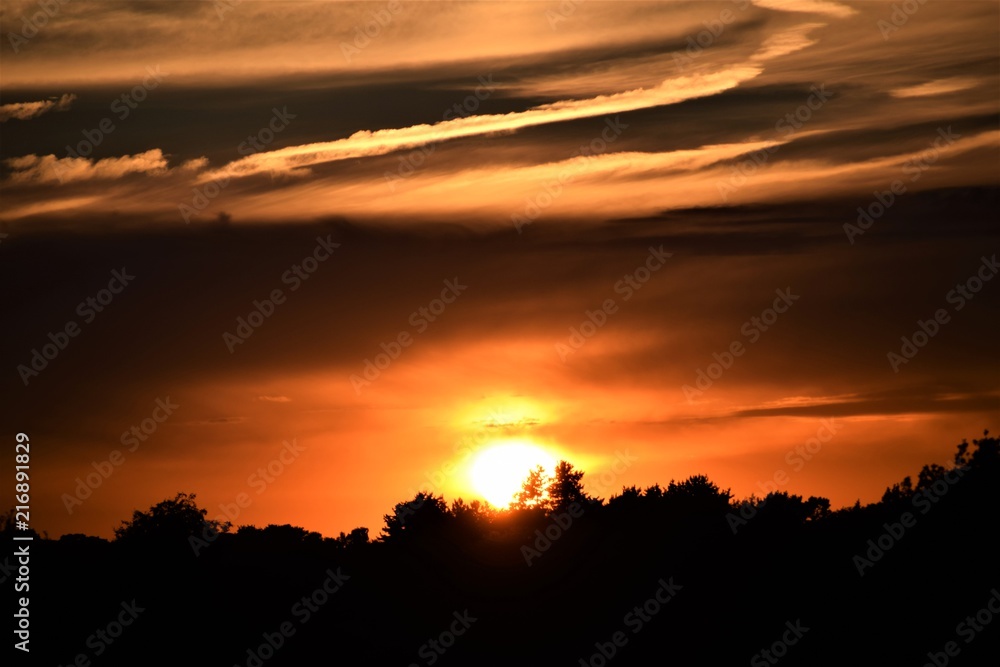 Sunset in Sutton Coldfield Park Birmingham uk