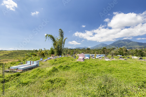 A cemetery outside of Ruteng on the island of Flores in Indonesia. photo