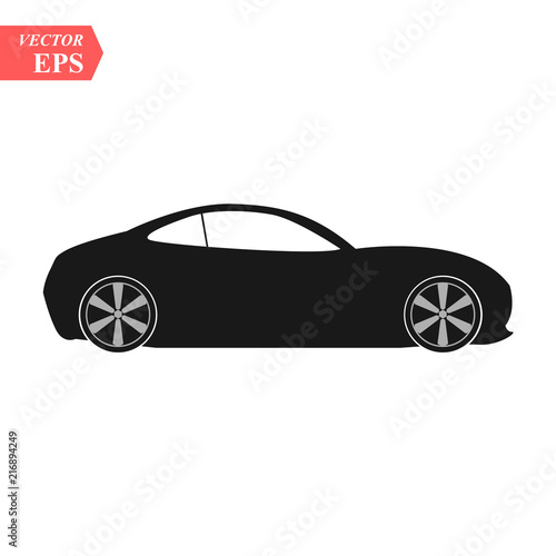 Super car design concept. Unique modern realistic art. Generic luxury automobile. Car presentation side view