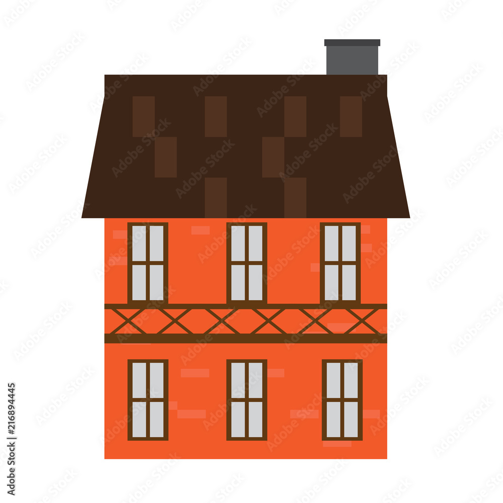 Isolated medieval building icon Isolated medieval building icon