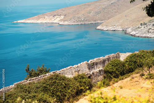 beach with beautiful landscape in Albania