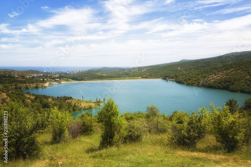 View of the reservoir in the Crimea