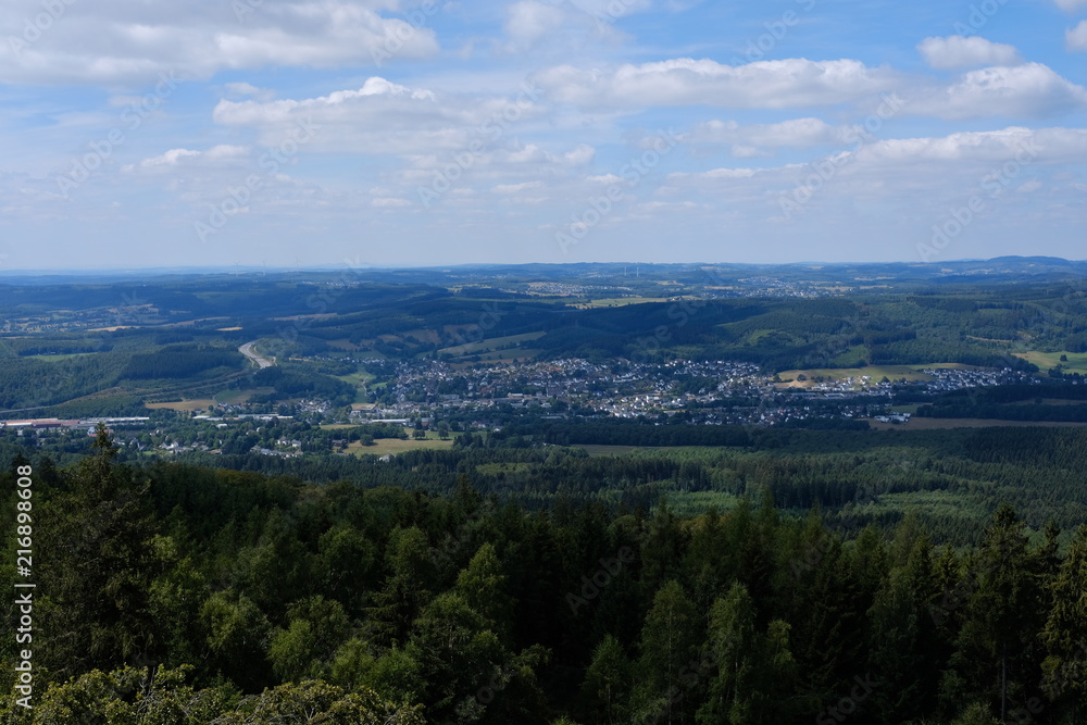Fototapeta premium Siegerland und Sauerland Aussicht Panorama