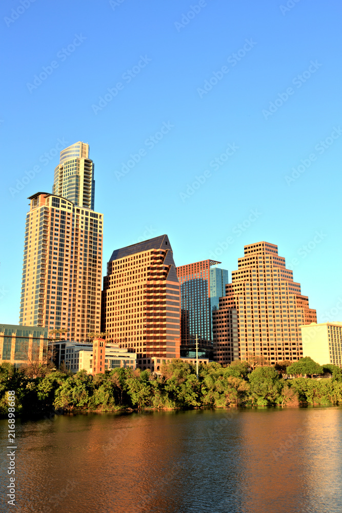 Fototapeta premium Austin Downtown Skyline at Sunset