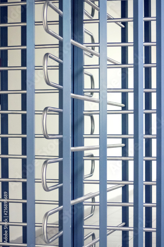 Entrance through big in full human growth stainless steel turnstiles
