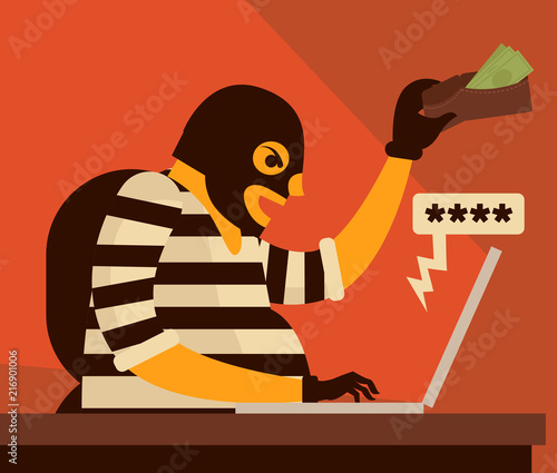 cyber hacker scammer stealing money