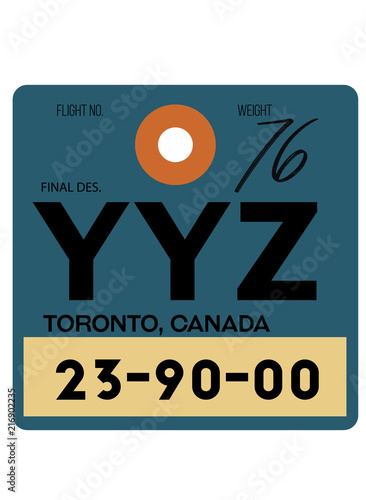 toronto airport luggage tag