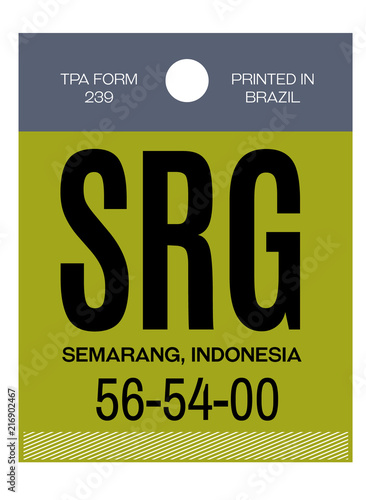Semarang airport luggage tag