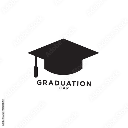 Illustration of graduation cap silhouette isolated vetor