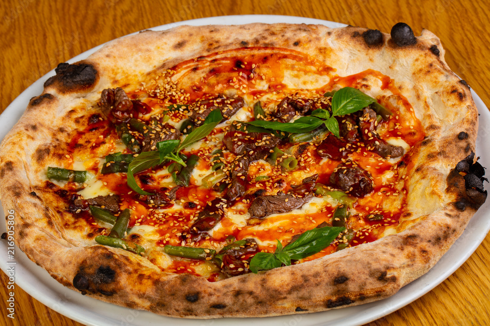 Pizza with beef Pizza with beef