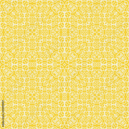 Simple line geometric ornament seamless pattern