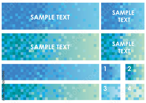 ポリゴン背景　バナーセット