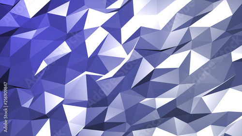 Polygon on light purple motion background.
