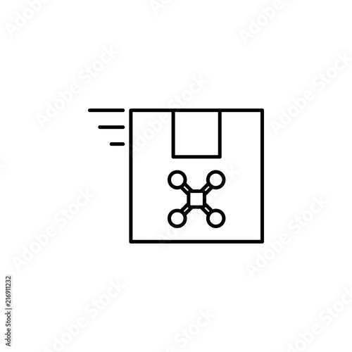 drone in a box icon. Element of drones for mobile concept and web apps illustration. Thin line icon for website design and development, app development. Premium icon