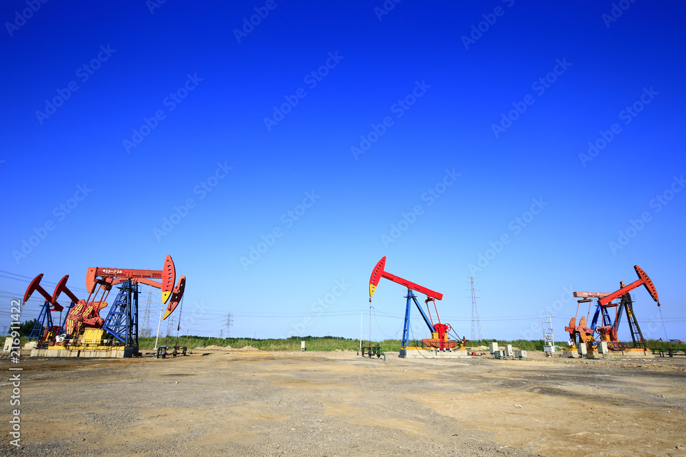 Fototapeta premium The oil pump, industrial equipment