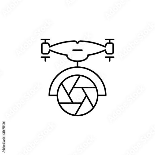 Foto drone with camera icon