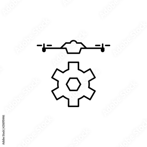 control of drones icon. Element of drones for mobile concept and web apps illustration. Thin line icon for website design and development, app development. Premium icon