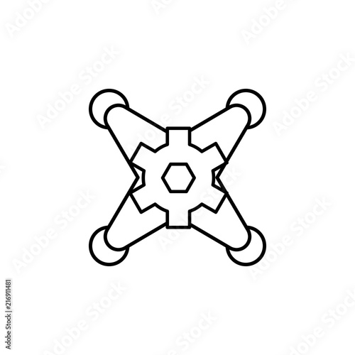 drone icon. Element of drones for mobile concept and web apps illustration. Thin line icon for website design and development, app development. Premium icon