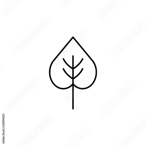 poplar icon. Element of nature icon for mobile concept and web apps. Thin line poplar icon can be used for web and mobile