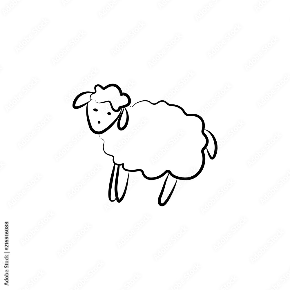 sheep icon in sketch style. Element of sheep for mobile concept and web apps illustration. Sketch icon for website design and development, app development sheep icon in sketch style. Element of sheep for mobile concept and web apps illustration. Sketch icon for website design and development, app development