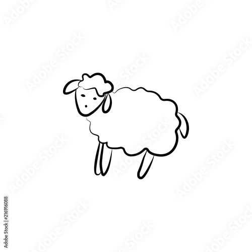 Wallpaper Mural sheep icon in sketch style. Element of sheep for mobile concept and web apps illustration. Sketch icon for website design and development, app development Torontodigital.ca