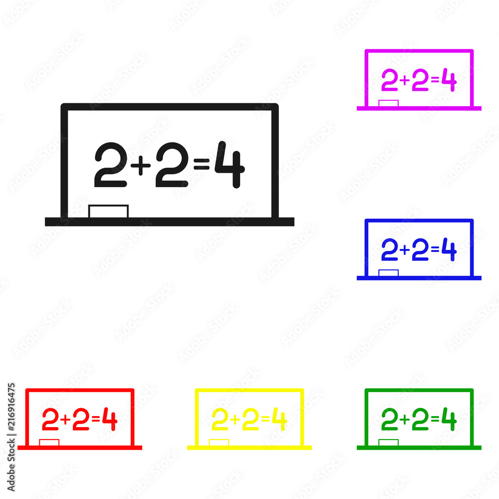 Elements of school board in multi colored icons. Premium quality graphic design icon. Simple icon for websites, web design, mobile app, info graphics Elements of school board in multi colored icons. Premium quality graphic design icon. Simple icon for websites, web design, mobile app, info graphics