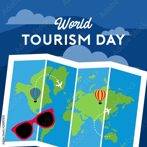 World tourism day illustration