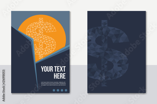 A4 business finance concept design for brochure banner poster report cover background