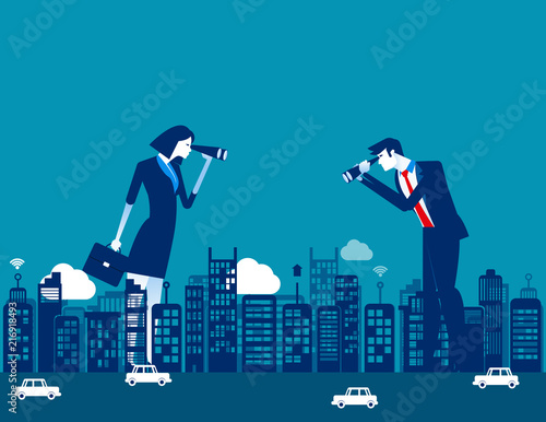 Business people and investor, Concept business financial occupation vector illustration. Flat cartoon character, style design.