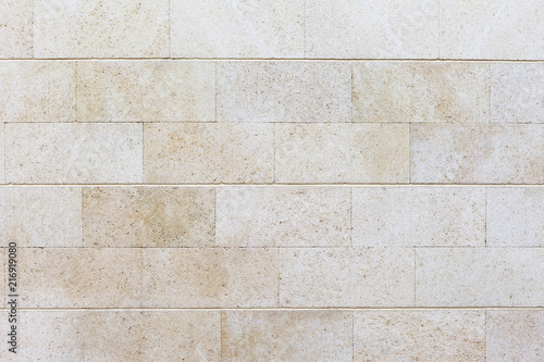 Wallpaper Mural Texture of white stone. Accurate masonry of white sandstone. Brick wall. Torontodigital.ca