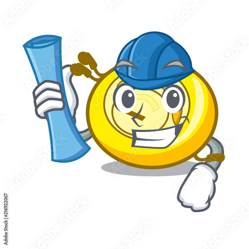 Architect CD player character cartoon
