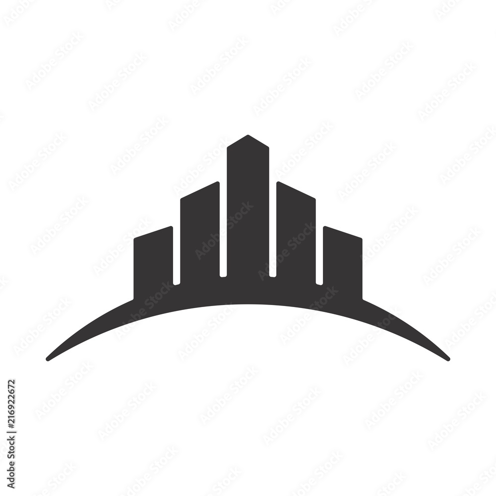 Building Logo. Tower Icon. Architecture symbol. Vector eps 08.