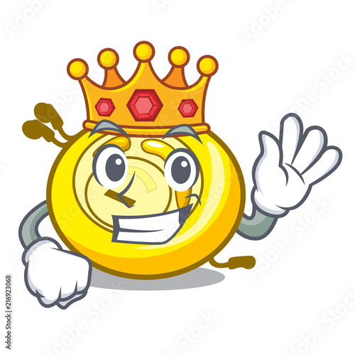 King CD player mascot cartoon photo