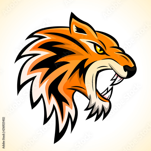 Vector tiger head mascot concept