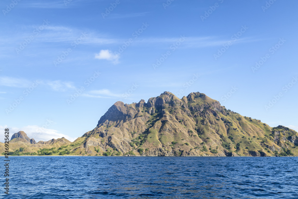 An interesting mountain in the central part of Pulau Padar island in the Komodo National Park. An interesting mountain in the central part of Pulau Padar island in the Komodo National Park.