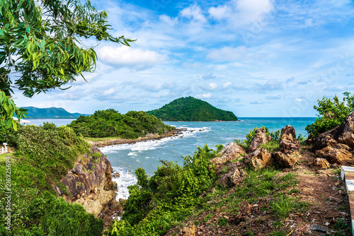 Beautiful Tropical Beach blue ocean background Summer view Sunshine at Sand and Sea Asia Beach Thailand Destinations 