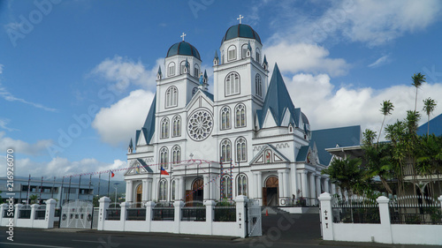 Majestic Immaculate Conception Cathedral in Apia rebuilt after earthquake in 2009, Samoa photo
