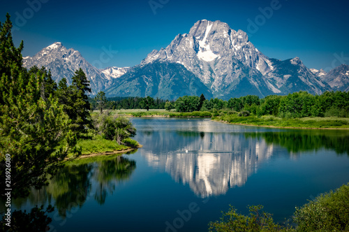 Reflections of the Tetons in the Snake River in Grand Teton National Park © Paul Tipton 
