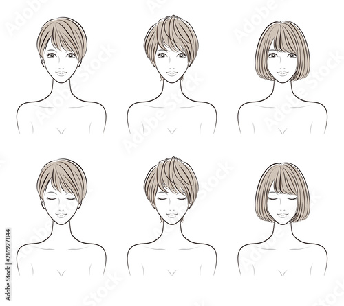 ヘアスタイルのイラスト